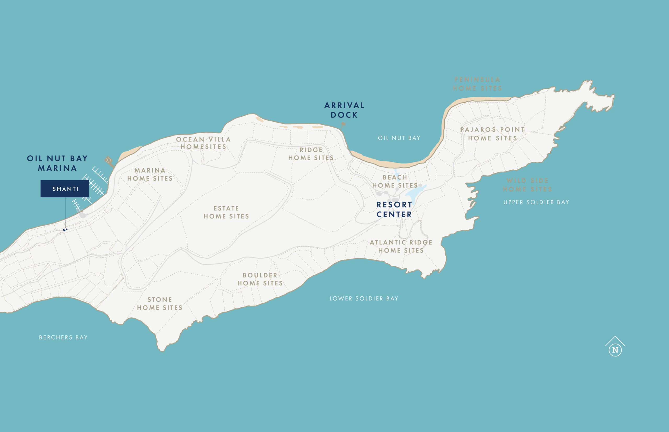 vacation villas in the bvis map